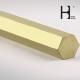Corrosion Resistant C38500 Brass Hex Bars With Anodizing Surface
