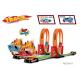 Non Toxic ABS Plastic Toy Race Car Track Sets 2 In 1 Racing Game For Kids