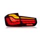 BMW 3 Series F30 F35 Tail Light Assembly with Dragon Scale Turn Signal Red Smoke