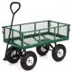 Foot Brake Steel Garden Mesh Cart For Heavy Duty Transport And Hauling In Garden