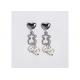Attractive Stainless Steel Heart Earrings Minimalist Style For Anniversary