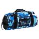 Multifunctional Water Resistant Duffel Bag Blue Large Capacity 45L Cylinder Shape