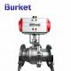 DN15-200 Stainless steel Flanged v type ball valve adjustable pneumatic ball