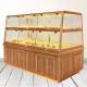 Bread Cake Shop Display Showcase Wood / Glass Material With Energy Saving LED Light