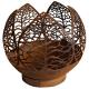 Hand Crafted 800mm Corten Steel Propane Fire Pit Outdoor Metal Garden Sphere