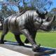 Human Sized Custom Bronze Sculpture Bronze Rhinoceros Sculpture Metal Casting