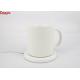 Smart heated cup with wireless pad self-heating cup keep drinks hot at 55℃ white