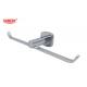Brass double toilet roll paper holder bathroom high quality chrome color OEM brass base square with curve design