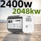4400W Peak Power Energy Storage System Portable Power Station Solar Generator 2400W2048wh