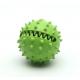 Green Cleaning 7cm Rubber Dog Ball Pet Dog Treat Chew Toys With No Teeth