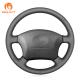 Hand Sewing Artificial Leather Steering Wheel Cover for Toyota Land Cruiser Prado 1995 1996 1997 1998 1999 2000 2001 2002