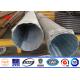 20M 25KN GR 65 Transmission Poles 30m / S With Cross Arm Painting