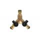 Easy Connect Brass Three Way Ball Bibcock Valve Tap with Aluminum Handle