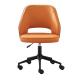 GENUINE LEATHER Office Chair with Wheels and Lumbar Support Black Brown or Brown