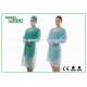 Non Irritating PP PE Disposable Medical Isolation Gown With Elastic Wrist