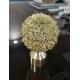 28mm Cheap Crystal Glass Rose Gold Curtain Rods Finials Pole Cone Gold New Finials For Curtain Rods