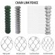 Green Fence Metal Wire Mesh Fence 30*30MM Woven Chain Link Fence