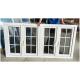 Tempered Glass White UPVC Casement Glass Window Anti UV Wind Resistant European Style