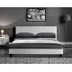 Modern Designs PU Leather Bed White And Black LED Light For Bedroom