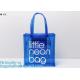 pvc gift bag / transparent shopping bag / wholesale china pvc handbags, PVC coated shopping bag, rope handle clear pvc b