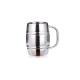 1000ml SS beer mug double wall metal with handle mirror surface