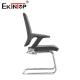 Black Leather Office Chair With Modern Style Armrests And Customizable