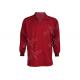 Breathable Custom Protective Work Clothing Long Sleeve Red Color Ribbing Cuff