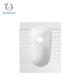 Front / Back Flush S Bend White Squatting Pan Wc Squat Bowl Toilet 555*440*190mm