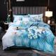 2023 Washed Silk Comfortable Beddinmg Set Diagonal Printing Bed Sheets luxury Bed Cover Flower