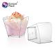Wholesale mini disposable pudding jelly ps tasting cup plastic mousse square plastic ice cream cup