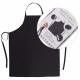 Sleeveless Chef Bib Waterproof Kitchen Apron Long Smooth Surface Black