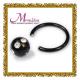 Popular custom made shiny black body piercings jewellery ear / nose rings BJ27