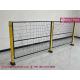 Warehouse Safety Fencing | Machinery Guards Fence | High 2m X 1.0m | Yellow Post | Black Frame Mesh Panel | HeslyFence