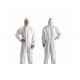 White Disposable Coveralls Lightweight Disposable Cleaning Suits Breathable
