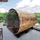 Outdoor Large Capacity Panoramic View Cedar Barrel Saunas With Electric Heater