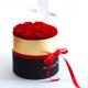 Long Lasting Preserved Rose In Box Suede Round Boxes Preserved Roses Box Gifts