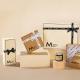 Simple Empty Corrugated Cardboard Gift Packaging Box With Ribbon