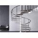 Carbon Steel Tread Custom Spiral Staircase , Outdoor Wood Spiral Staircase