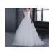 Sweetheart Sleeveless Lace Wedding Dress Back Style Zipper With Buttons