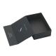 Book Style Empty Cosmetic Boxes Black Paperboard With Magnetic Closure