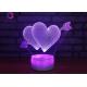 7 Colors Gradual Changing 3D LED Illusion Lamps Touch Switch USB Table Lamp