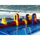 Commercial Aqua Fun Inflatable Slide / Water Blow Up Obstacle Course For Swimming Pool