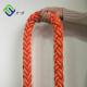 Orange Color 8 Strand Polyester Rope 64mm Mooring Tow Line For Vessel