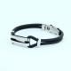 Factory Direct Stainless Steel High Quality Silicone Bracelet Bangle LBI08