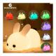 106x78.5x140mm Silicone Night Light Rabbit Shape 7 Colors Rechargeable