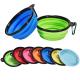 Pet Bowl Folding Silicone Travel Dog Bowls Collapsible Walking Portable Outdoor Water Bowl For Cat