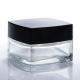 Small Clear Glass Cream Jars Hand Eye Cream Clear Square Shape Glass Cosmetics Cream Jars