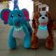 Hansel low investment high profit 4 wheels plush animal ride for mall