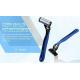 Portable Four Blade Razor No Electric With Comfortable Rubber Handle