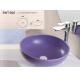China Suppliers Sanitary Ware Self Cleaning Color Art Wash Basin With Solid Surface Round Shape